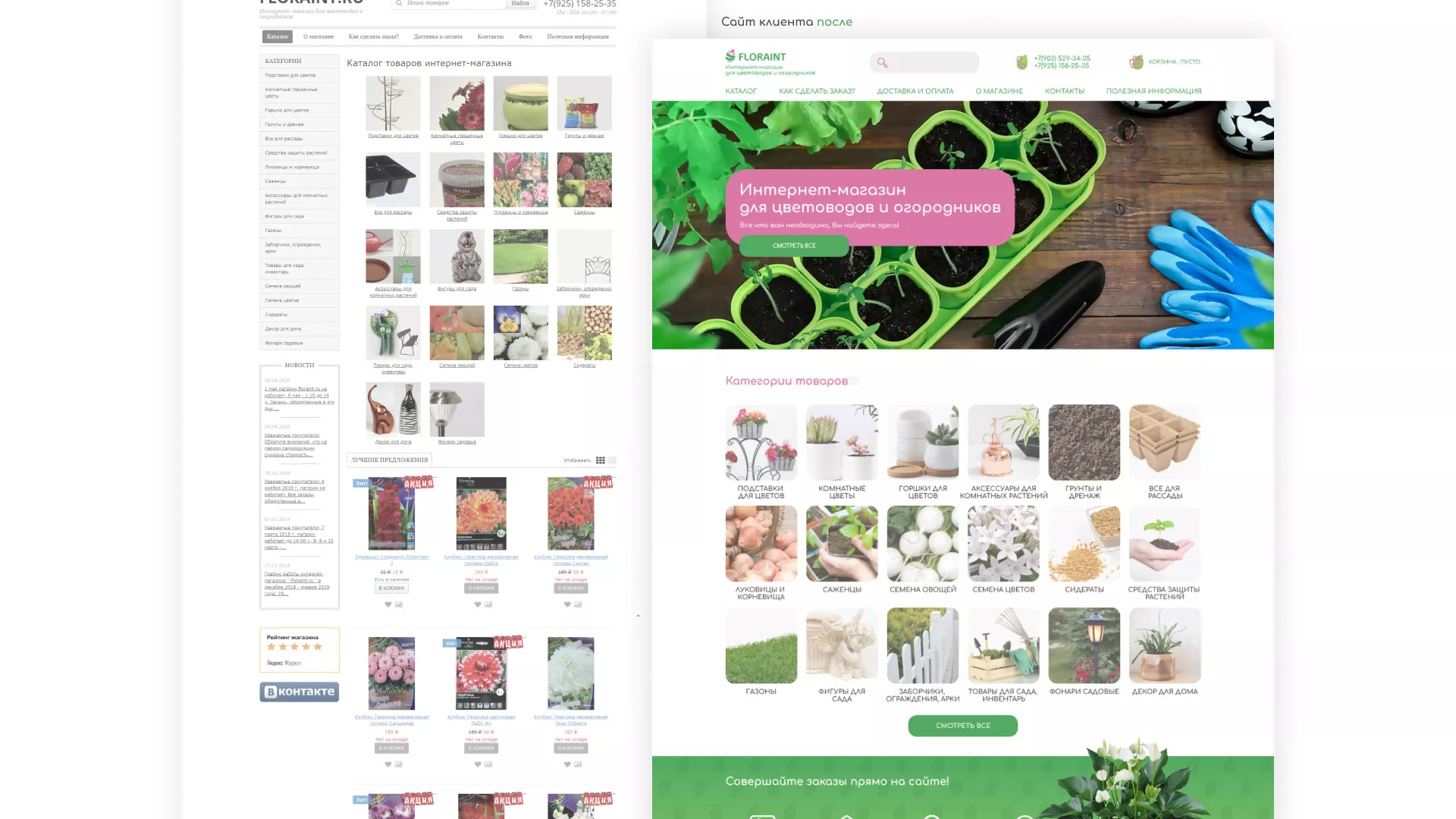 Создание логотипа и интернет-магазина «FLORAINT» в Абазе