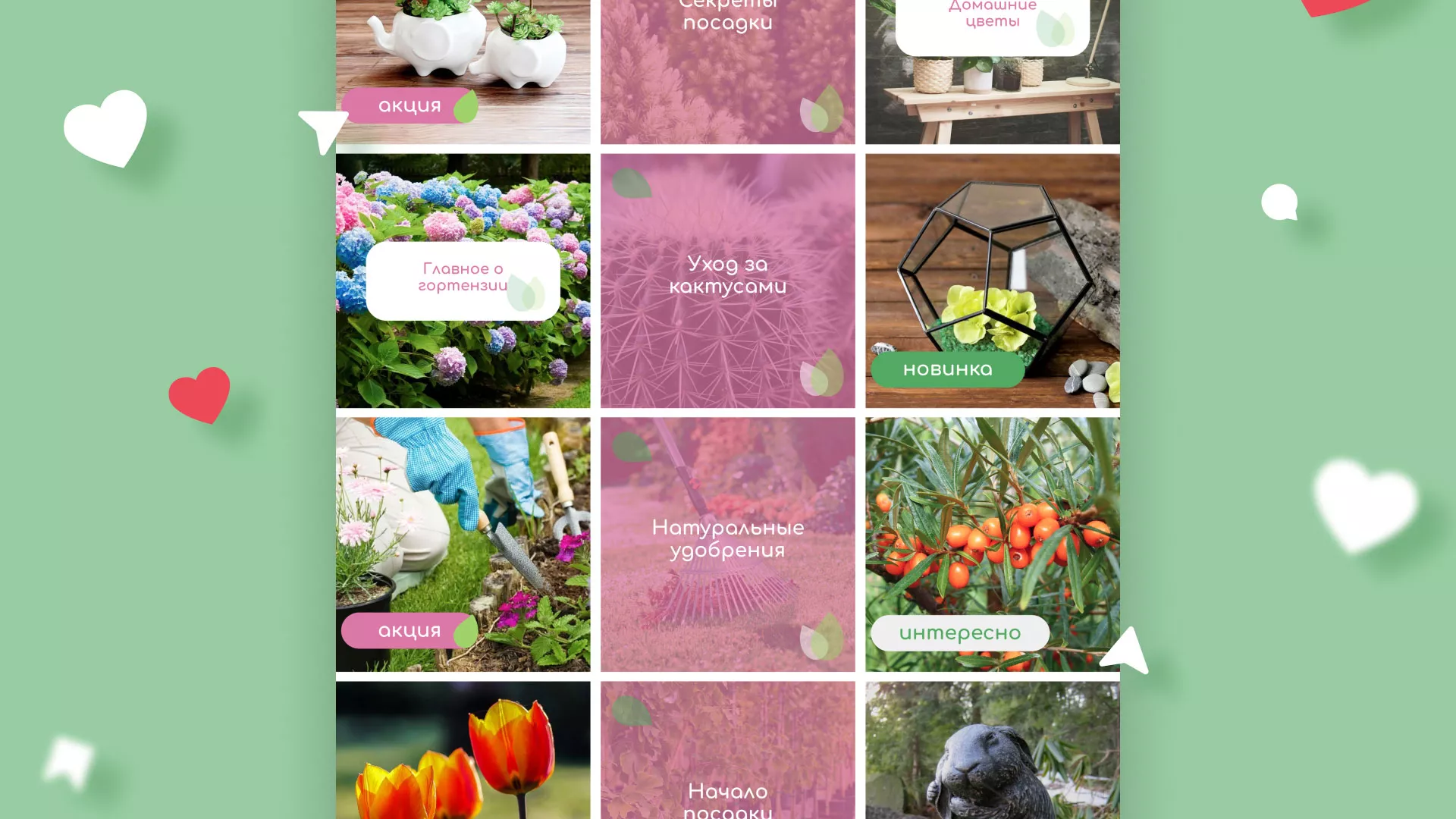 Разработка оформления профиля Instagram для магазина «Floraint» в Абазе