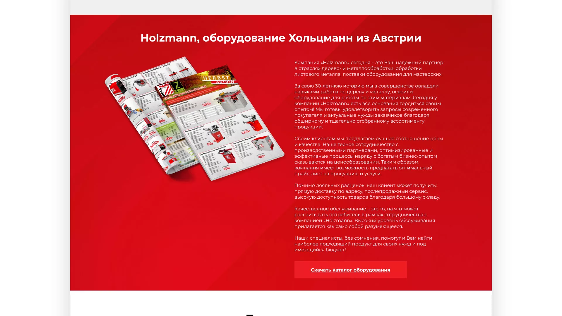 Создание сайта компании «HOLZMANN Maschinen GmbH» в Абазе