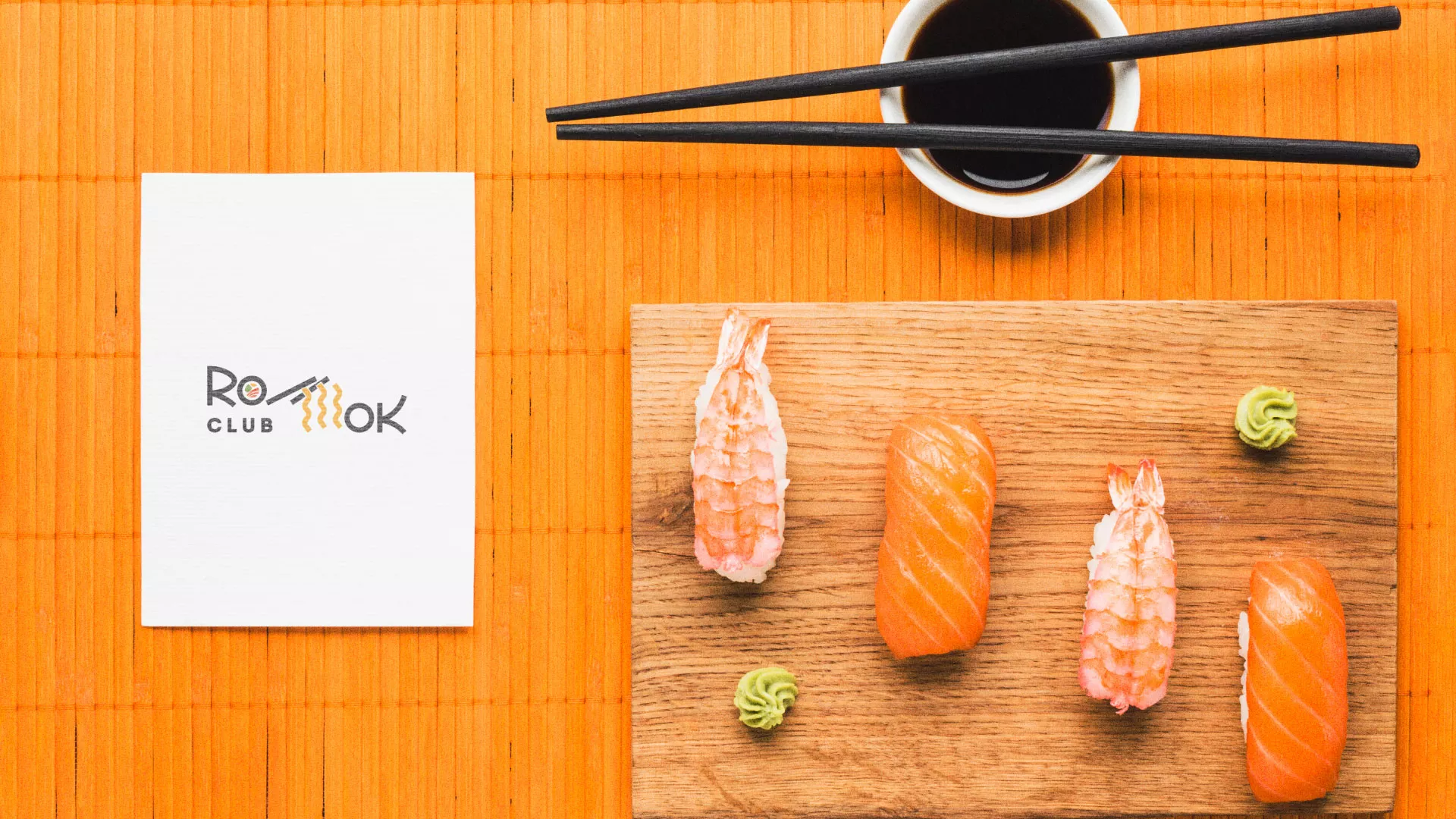 Создание логотипа суши-бара «Roll Wok Club» в Абазе