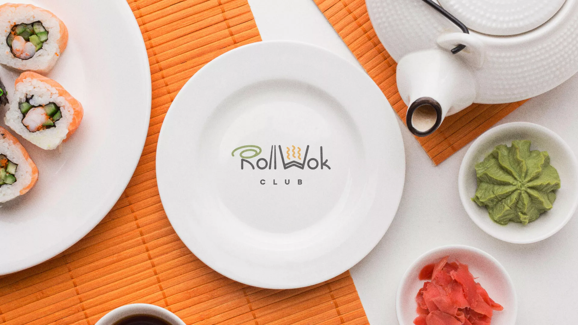 Разработка логотипа и фирменного стиля в Абазе для суши-бара «Roll Wok Club» Разработка логотипа и фирменного стиля в Абазе для суши-бара «Roll Wok Club»